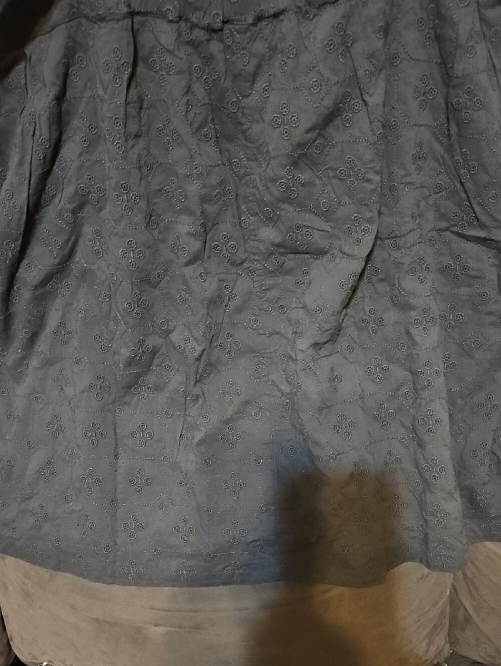Old Navy Black Eyelet Tie-Shoulder Midi Dress - Picture 6 of 9